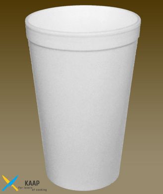 Склянка одноразова 500мл., 20 шт. полістирол спінений, білий