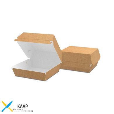 Упаковка для бургера 100х93/116х116х58 мм Mini Крафт паперова розбірна