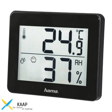 Термометр/гігрометр TH-130 Black HAMA 00186361
