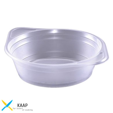 Тарелка одноразовая глубокая-суповая 500 мл 50 шт РР пластиковая прозрачная-белая