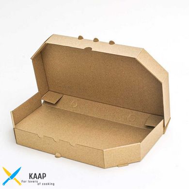 Коробка для хачапурі 330х170х40 мм, бура картонна (паперова)