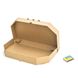 Коробка для хачапури 330х170х40 мм, бурая картонная (бумажная)