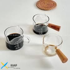 Стопка мерная для кофе-соусник 100 мл стеклянная с ручкой деления по 15 мл 102-129