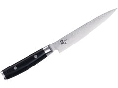 Кухонний ніж для нарізки 18 см. Ran, Yaxell із чорною ручкою з Канва-Мікарта (36007)