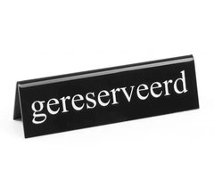 Табличка на стіл Gereserveerd (Резерв) пластикова Hendi