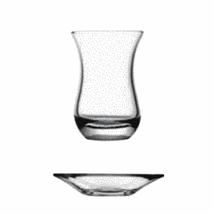 Склянка-армуд для чаю з блюдцем 160 мл. скляний Sylvana, Pasabahce