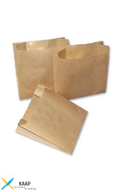 Пакет для картопля фрі 110х100х55 мм (100 гр) Паперовий целюлозний крафт папір 70г/м2 1