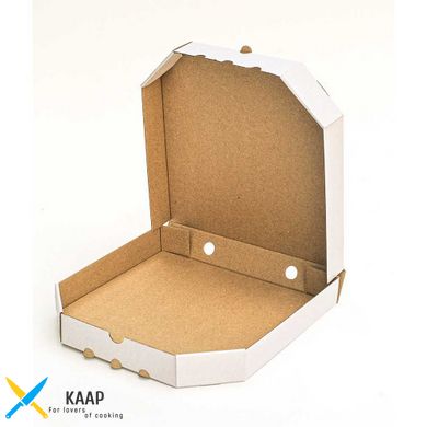 Коробка для піци 250х250х37 мм, біла картонна (паперова)