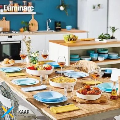 Сервіз столовий Carine Light Turquoise&White 19 предметів Luminarc P7627