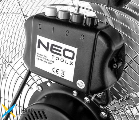 Напольный вентилятор Neo Tools, профессиональный, 100Вт, диаметр 45см, 3 скорости, двигатель медь 100%
