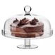 Тортівниця-Блюдо для торта на ніжці з кришкою 28х23,5 см. скляне Elite Krosno 795195