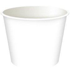 Стакан-контейнер для морозива, перших страв, снінків, молочних продуктів 0,5 мм паперовий білий