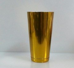 Шейкер "Бостон" нержавіючий круглий золотого кольору V 750 мл H 175 мм (шт)