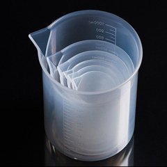 Мерный стакан (Мензурка) 1000 мл. шкала 50мл. пластиковый без ручки из полипропилена.