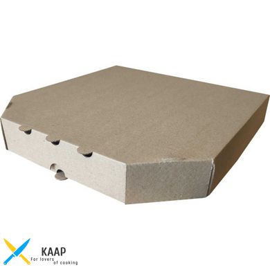 Коробка для пиццы 250х250х37 мм, бурая картонная (бумажная)