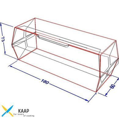 Упаковка для хот-догу 180х60х73 мм з кришкою біла паперова Клеєна