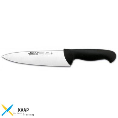 Нож кухонный поварской 20 см. 2900, Arcos с черной пластиковой ручкой (292125)