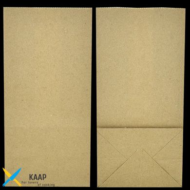 Пакет бумажный прямоугольное дно без ручек 170х120х280 мм 70 г/м2 до 3 кг 200 шт/уп крафт с плоским дном