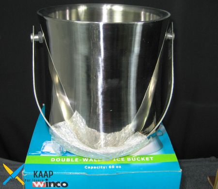 Відро для льоду з подвійними стінками 1,8 л із нержавіючої сталі Winco ICB-60