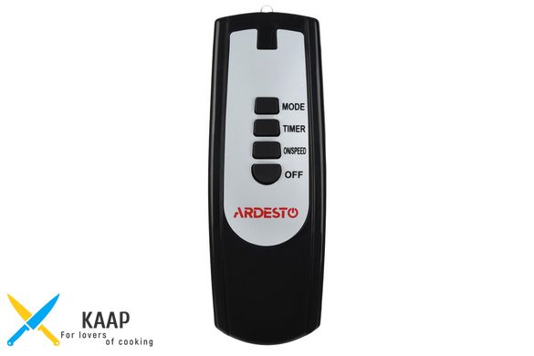 Напольный вентилятор Ardesto FN-R1608CB, 40 см, 45 Вт, опора крестовая, таймер, пульт ДУ, черный