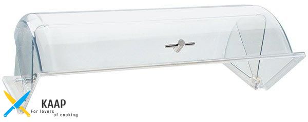 Крышка с шарниром для GN 1/1 (ручка хромированная) 53х32,5 см, h-17 см, прозрачный поликарбонат, AP