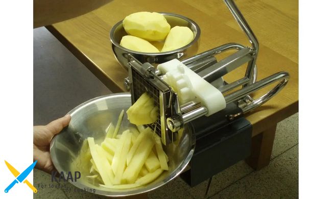 Овочерізка для картоплі фрі 3 насадки 24х44х34 см. нержавіюча сталь Lacor