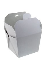 Коробка бумажная для ВОК 85х85х82,5 мм, 700 мл Паста бокс 1РЕ белая бумажная