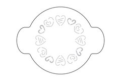 Трафарет для декорирования 20 см "Сердечки" Martellato