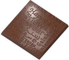 Форма для шоколаду "Новий рік" 33х33 мм, h3 мм, 3х6 шт. /4 г