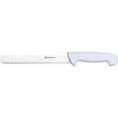 Кухонний ніж для хліба 20 см. Stalgast із білою пластиковою ручкою (284205)