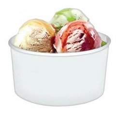 Склянка-піала для морозива 120мл. 50 шт/уп. паперовий, білий