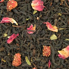 Чай чорний Суниця з вершками (Чорний) ароматизований ваговий