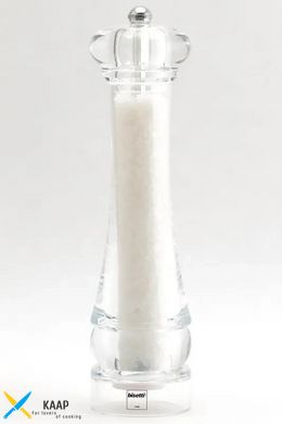 Млин для солі 25 см. пластиковий, прозорий (механізм кераміка) Perugia, Bisetti