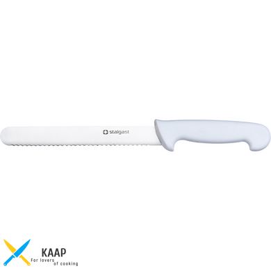 Кухонний ніж для хліба 20 см. Stalgast із білою пластиковою ручкою (284205)
