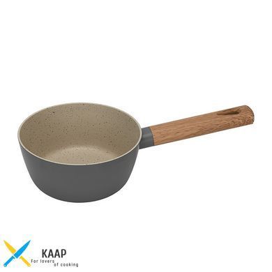 Ківш Fissman ARIA 16x7,5 см/1,2 л зі скляною кришкою з антипригарним покриттям.