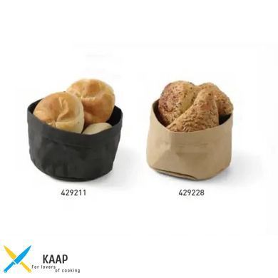 Мішок для хліба крафт-бежевий паперовий 170x170x(H)150 мм багаторазовий/мийний Hendi (429228)