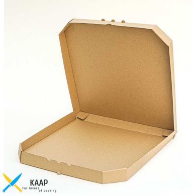 Коробка для піци 400х400х37 мм, бура картонна (паперова)