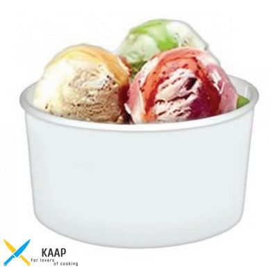 Склянка-піала для морозива 120мл. 50 шт/уп. паперовий, білий