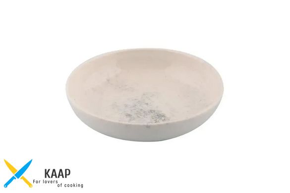 Салатник круглий 415 мл., 16 см. фарфоровий, білий із сірим Smoky Alumilite, Porland