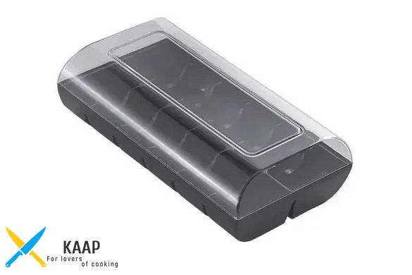 Коробка для 12 макарун 48 шт/ящ пластиковая, черный/прозрачная Silikomart