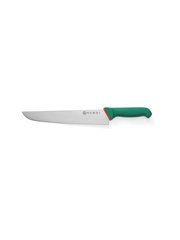 Кухонний ніж для різання скибочками 30 см. Hendi із зеленою пластиковою ручкою (843963)