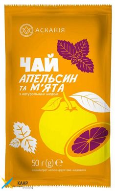 Чай-саше концентрований "Апельсин і м'ята" на натуральному меді 50 г (г/с No 120 "А-П"х24)