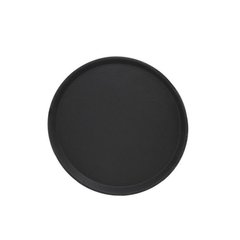 Поднос круглый из стекловолокна, цвет черный, 36 см, RA