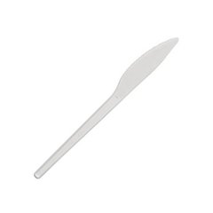 Нож одноразовый 170 мм (17 см) 100 шт/уп пластиковый, белый