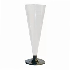 Келих одноразовий для шампанського 100 мл, Ǿ=60 мм, h=160 мм. на знімній ніжці, скляноподібний "Конус"