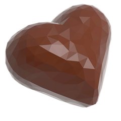 Модуль для шоколада "Сердце с гранями" 34x28,50x12 мм, 21 шт. x 6,5 г Chocolate World
