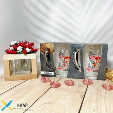 Набор кружек Капучино Coffee time 300мл 2шт Helios 8241/1334