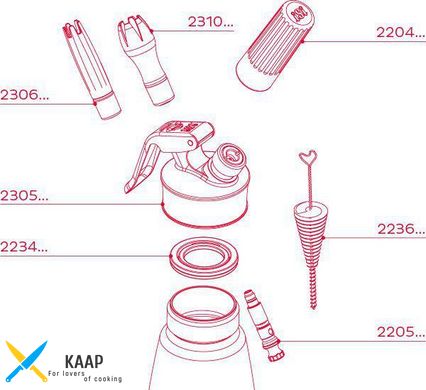 Дополнительная прокладка головки для сифона Profi Whip (0,5л + 1л), Isi