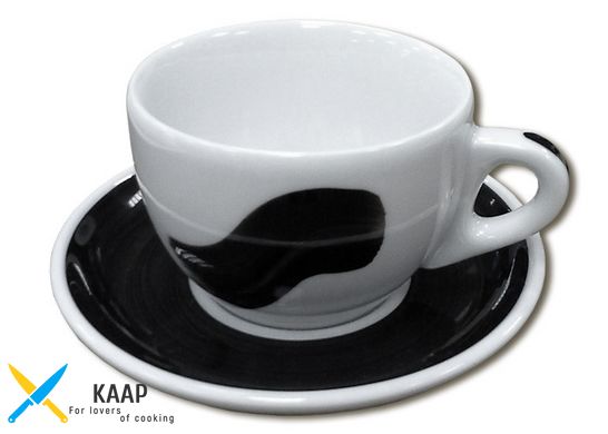 Чашка 260 мл. фарфоровая, белая с черной полоской "A" Black Verona/Palermo Millecolori, Ancap
