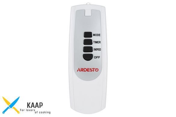 Підлоговий вентилятор Ardesto FN-R1608RW 40 см, 45 Вт, опора кругла, таймер, пульт ДК, білий